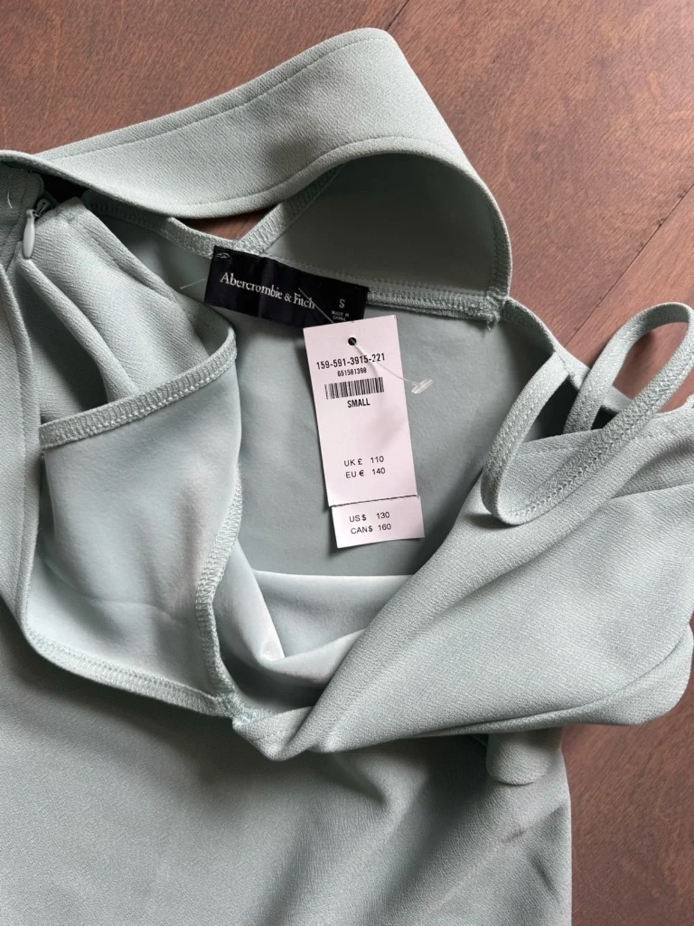 NWT Abercrombie and Fitch Asymmetrical Ruched Maxi Dress